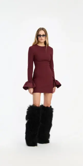 Statement-Minikleid Burgundy