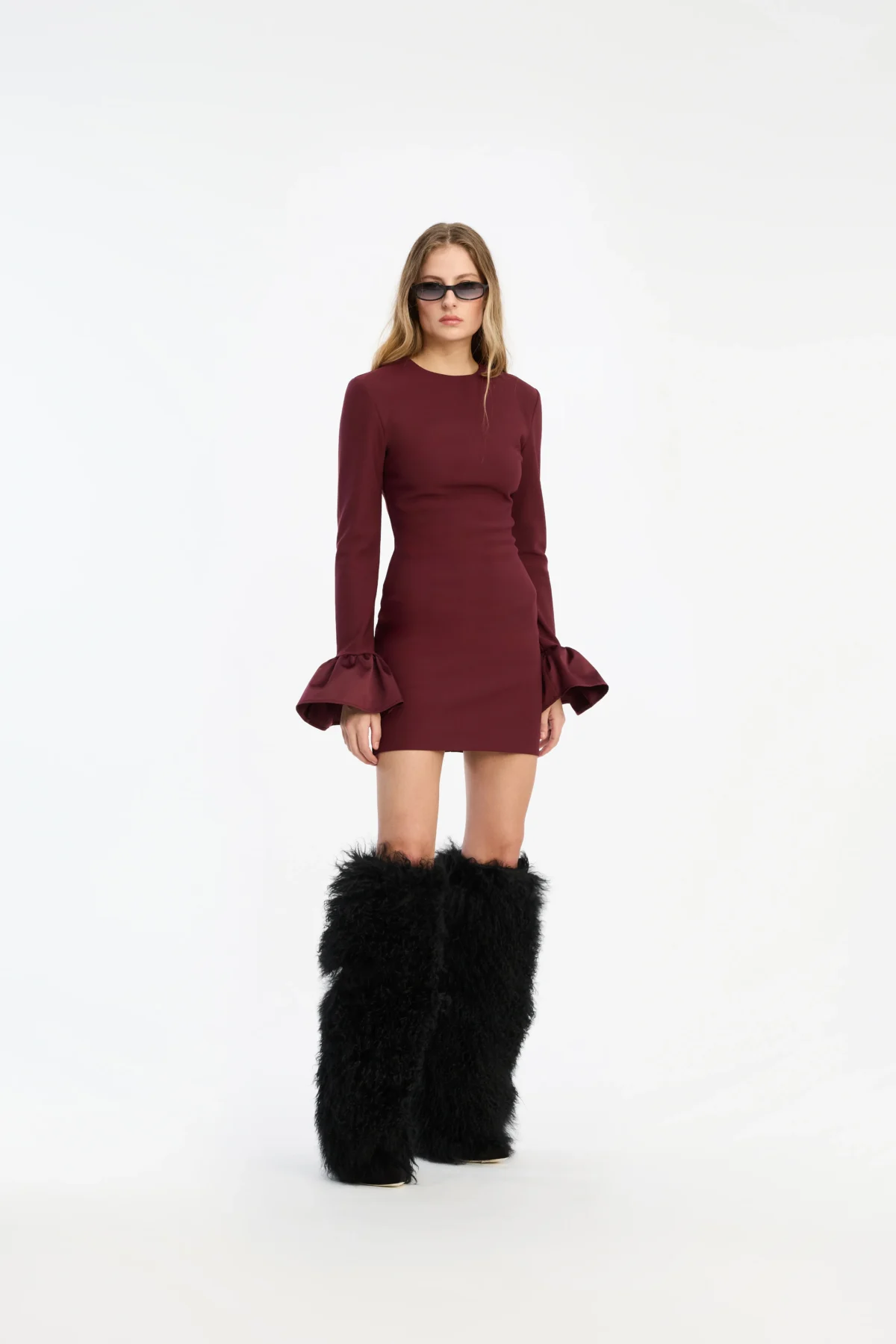 Statement-Minikleid Burgundy